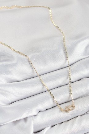 Pirinç Zirkon Taşlı Tifany Model Ezme Zincir Gold Renk Kadın Kolye Pirinç Zirkon Taşlı Tifany Model Ezme Zincir Gold Renk Kadın Kolye
