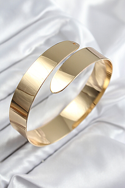 Pirinç Sarmal Model Gold Renk Pazu Bileklik Pirinç Sarmal Model Gold Renk Pazu Bileklik