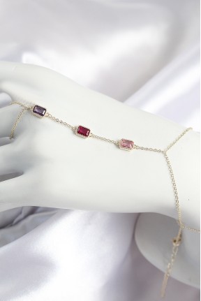 Pirinç Renkli Zirkon Taşlı Dikdörtgen Model Gold Renk Kadın şahmeran Pirinç Renkli Zirkon Taşlı Dikdörtgen Model Gold Renk Kadın şahmeran