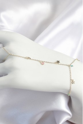 Pirinç Renkli Zirkon Taşlı Sallantılı Yıldızlı Model Gold Renk Kadın şahmeran Pirinç Renkli Zirkon Taşlı Sallantılı Yıldızlı Model Gold Renk Kadın şahmeran