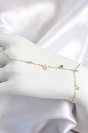 Pirinç Renkli Zirkon Taşlı Sallantılı Yıldızlı Model Gold Renk Kadın şahmeran Pirinç Renkli Zirkon Taşlı Sallantılı Yıldızlı Model Gold Renk Kadın şahmeran