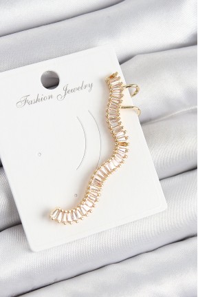 Pirinç Su Yolu Model Gold Renk Sağ Kıkırdak Küpe Pirinç Su Yolu Model Gold Renk Sağ Kıkırdak Küpe