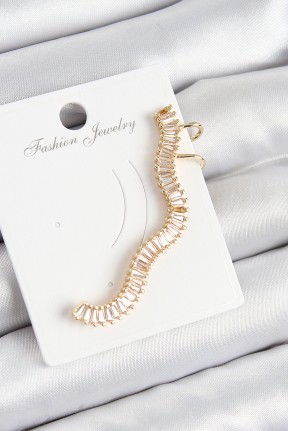 Pirinç Su Yolu Model Gold Renk Sağ Kıkırdak Küpe Pirinç Su Yolu Model Gold Renk Sağ Kıkırdak Küpe