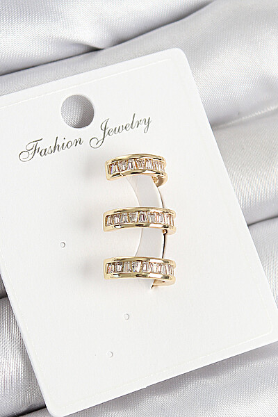 Pirinç Su Yolu Model Gold Renk Sağ Kıkırdak Küpe Pirinç Su Yolu Model Gold Renk Sağ Kıkırdak Küpe