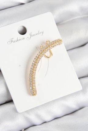 Pirinç Zirkon Taşlı Model Gold Renk Sağ Kıkırdak Küpe Pirinç Zirkon Taşlı Model Gold Renk Sağ Kıkırdak Küpe