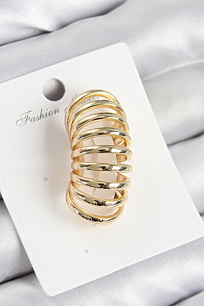 Pirinç Yay Model Gold Renk Sağ Kıkırdak Küpe