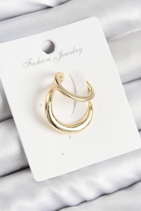 Pirinç Halka Model Gold Renk Sağ Kıkırdak Küpe Pirinç Halka Model Gold Renk Sağ Kıkırdak Küpe