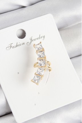 Pirinç Zirkon Taşlı Model Gold Renk Sağ Kıkırdak Küpe Pirinç Zirkon Taşlı Model Gold Renk Sağ Kıkırdak Küpe