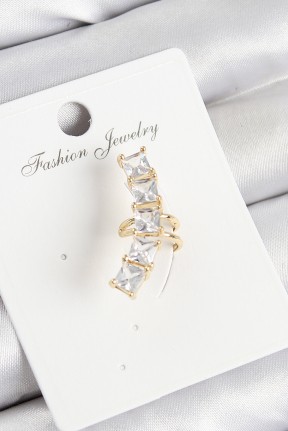 Pirinç Zirkon Taşlı Model Gold Renk Sağ Kıkırdak Küpe Pirinç Zirkon Taşlı Model Gold Renk Sağ Kıkırdak Küpe