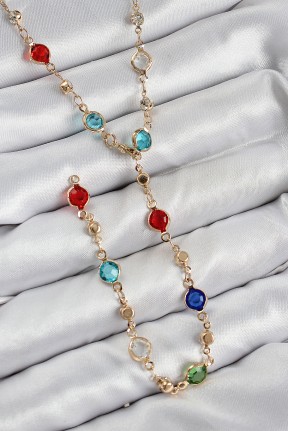 Pirinç Renkli Zirkon Taşlı Model Gold Renk Kadın Y Kolye Pirinç Renkli Zirkon Taşlı Model Gold Renk Kadın Y Kolye