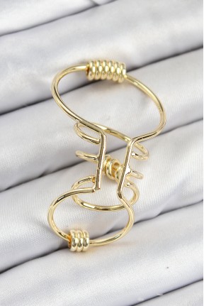 Pirinç Halkalı Model Gold Renk Kıkırdak Küpe Pirinç Halkalı Model Gold Renk Kıkırdak Küpe