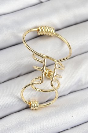 Pirinç Halkalı Model Gold Renk Kıkırdak Küpe Pirinç Halkalı Model Gold Renk Kıkırdak Küpe