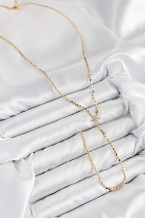 Pirinç Zirkon Taşlı Ezme Zincirli Deniz Yıldızı Model Gold Renk Y Kolye Pirinç Zirkon Taşlı Ezme Zincirli Deniz Yıldızı Model Gold Renk Y Kolye