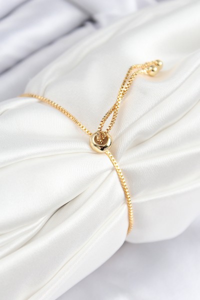 Pirinç Zirkon Taşlı Daire Model Gold Renk Asansörlü Kadın Bileklik Pirinç Zirkon Taşlı Daire Model Gold Renk Asansörlü Kadın Bileklik