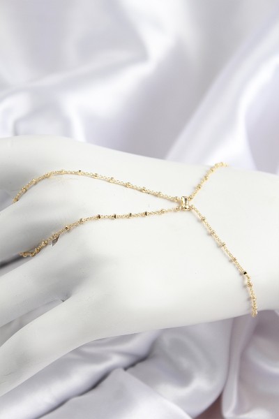 Pirinç Boncuk Zincirli X Model Gold Renk Kadın şahmeran Pirinç Boncuk Zincirli X Model Gold Renk Kadın şahmeran
