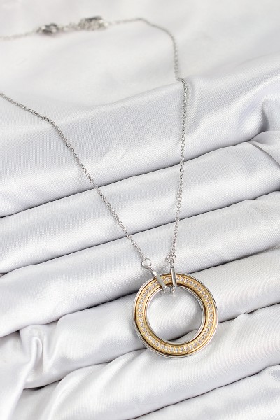 316l çelik Zirkon Taşlı Dönen Daire Model Gold Ve Gümüş Renk Kadın Kolye 316l çelik Zirkon Taşlı Dönen Daire Model Gold Ve Gümüş Renk Kadın Kolye