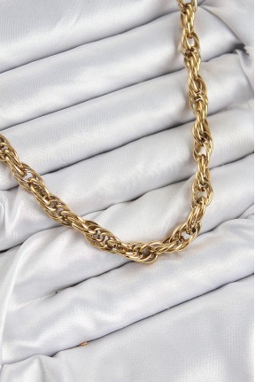316l çelik Halat Model Gold Renk Kadın Kolye 316l çelik Halat Model Gold Renk Kadın Kolye