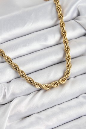 316l çelik Burgu Model Gold Renk Kadın Kolye 316l çelik Burgu Model Gold Renk Kadın Kolye