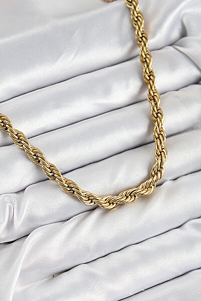 316l çelik Burgu Model Gold Renk Kadın Kolye 316l çelik Burgu Model Gold Renk Kadın Kolye