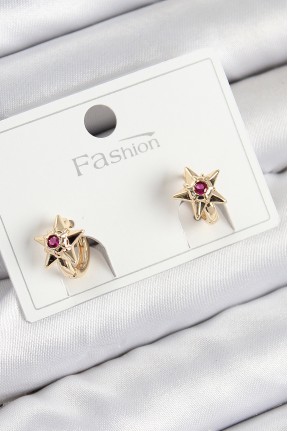 Pirinç Zirkon Taşlı Yıldız Model Gold Renk çocuk Küpe Pirinç Zirkon Taşlı Yıldız Model Gold Renk çocuk Küpe