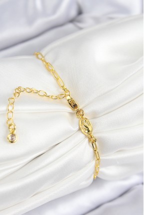 Vip Pirinç Zirkon Taşlı çiçek Model Gold Renk Kadın Bileklik Vip Pirinç Zirkon Taşlı çiçek Model Gold Renk Kadın Bileklik