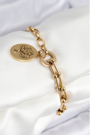 316l çelik Tifany Ağaç Model Gold Renk Kadın Bileklik 316l çelik Tifany Ağaç Model Gold Renk Kadın Bileklik