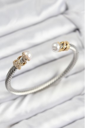 316l çelik Zirkon Taşlı İnci Model Gold Ve Gümüş Renk Kadın Bileklik 316l çelik Zirkon Taşlı İnci Model Gold Ve Gümüş Renk Kadın Bileklik