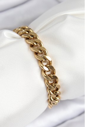 316l çelik Klasik Kalın Zincir Model Gold Renk Kadın Bileklik 316l çelik Klasik Kalın Zincir Model Gold Renk Kadın Bileklik