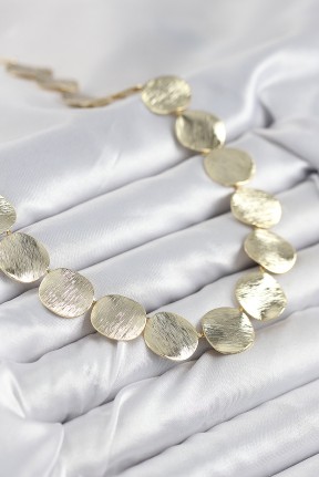 Pirinç Sıralı Para Model Gold Renk Kadın Kolye Pirinç Sıralı Para Model Gold Renk Kadın Kolye