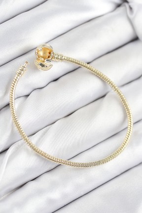 Pirinç Charm Topcuk Model Gold Renk Kadın Bileklik Pirinç Charm Topcuk Model Gold Renk Kadın Bileklik