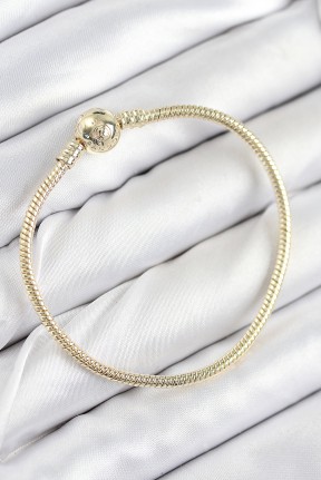 Pirinç Charm Topcuk Model Gold Renk Kadın Bileklik Pirinç Charm Topcuk Model Gold Renk Kadın Bileklik