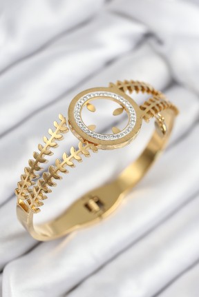 316l çelik Zirkon Taşlı çeyrek Takılabilir Gold Renk Kelepçe 316l çelik Zirkon Taşlı çeyrek Takılabilir Gold Renk Kelepçe