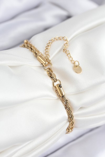 316l çelik Nazar Boncuk Model Burgu Zincir Gold Renk Kadın Bileklik 316l çelik Nazar Boncuk Model Burgu Zincir Gold Renk Kadın Bileklik