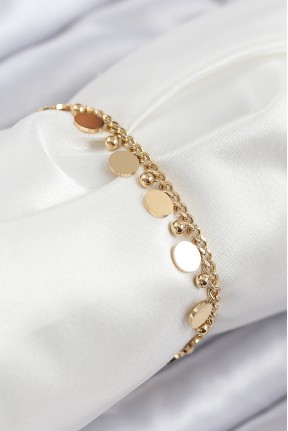 316l çelik Sıralı Pul Model Gold Renk Kadın Bileklik 316l çelik Sıralı Pul Model Gold Renk Kadın Bileklik