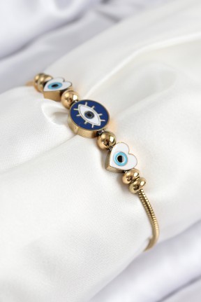 316l çelik Göz Charm Model Gold Renk Kadın Bileklik 316l çelik Göz Charm Model Gold Renk Kadın Bileklik
