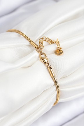 316l çelik Zirkon Taşlı Göz Charm Model Gold Renk Kadın Bileklik