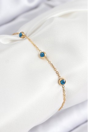 316l çelik Nazar Boncuğu Model Gold Renk Kadın Bileklik 316l çelik Nazar Boncuğu Model Gold Renk Kadın Bileklik