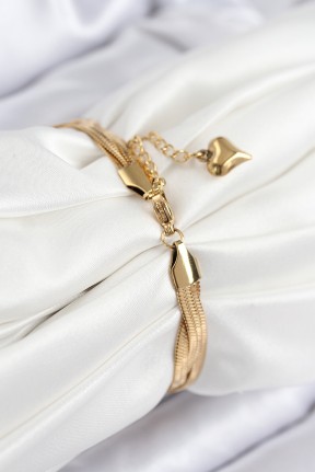 316l çelik örgü İtalyan Zincir Model Gold Renk Kadın Bileklik 316l çelik örgü İtalyan Zincir Model Gold Renk Kadın Bileklik