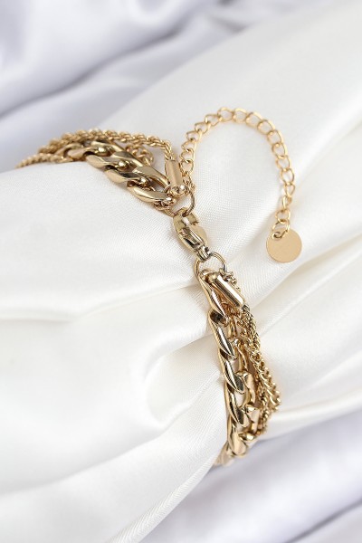 316l çelik çoklu Görünüm Geçmeli Halka Model Gold Renk Kadın Bileklik 316l çelik çoklu Görünüm Geçmeli Halka Model Gold Renk Kadın Bileklik