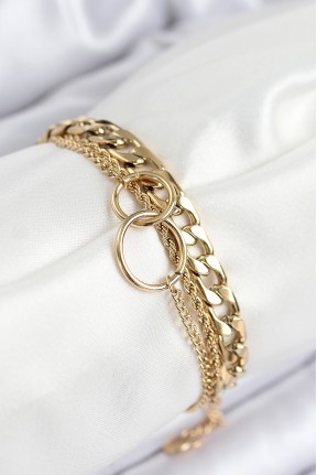 316l çelik çoklu Görünüm Geçmeli Halka Model Gold Renk Kadın Bileklik 316l çelik çoklu Görünüm Geçmeli Halka Model Gold Renk Kadın Bileklik