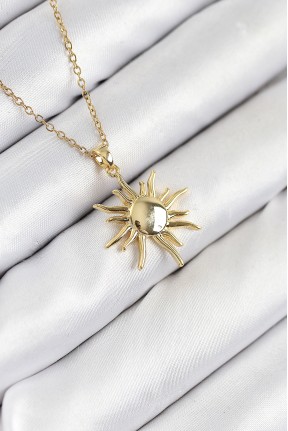 316l çelik Güneş Model Gold Renk Kadın Kolye 316l çelik Güneş Model Gold Renk Kadın Kolye