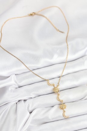 316l çelik Zirkon Taşlı Güneş Ve Ay Model Gold Renk Kadın Kolye 316l çelik Zirkon Taşlı Güneş Ve Ay Model Gold Renk Kadın Kolye