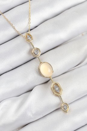 Pirinç Zincir Sarı Gold Renk Zirkon Taşlı Y Kolye Pirinç Zincir Sarı Gold Renk Zirkon Taşlı Y Kolye