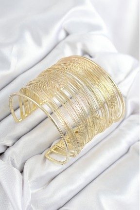Pirinç Tel Sarma Model Gold Renk Kadın Bileklilk Pirinç Tel Sarma Model Gold Renk Kadın Bileklilk