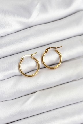 316l çelik Gold Renk 15 Mm Halka Kadın Küpe 316l çelik Gold Renk 15 Mm Halka Kadın Küpe