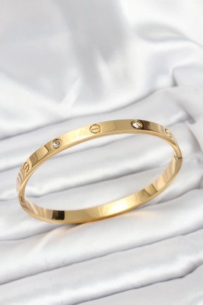 316l çelik Gold Renk Zirkon Taşlı 65 Mm Kadın Kelepçe Bileklik 316l çelik Gold Renk Zirkon Taşlı 65 Mm Kadın Kelepçe Bileklik