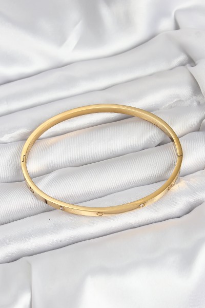 316l çelik Gold Renk Zirkon Taşlı 65 Mm İnce Kadın Kelepçe Bileklik 316l çelik Gold Renk Zirkon Taşlı 65 Mm İnce Kadın Kelepçe Bileklik
