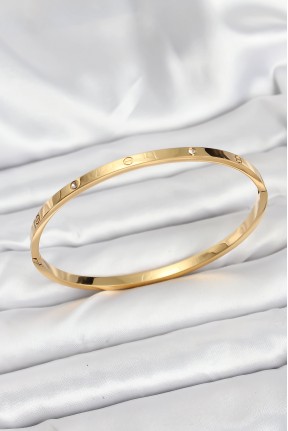 316l çelik Gold Renk Zirkon Taşlı 65 Mm İnce Kadın Kelepçe Bileklik 316l çelik Gold Renk Zirkon Taşlı 65 Mm İnce Kadın Kelepçe Bileklik