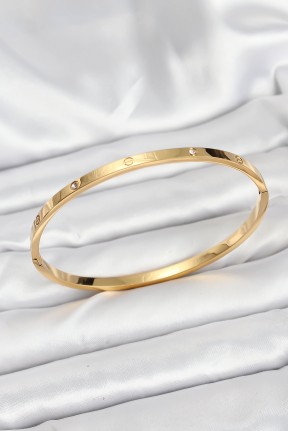 316l çelik Gold Renk Zirkon Taşlı 65 Mm İnce Kadın Kelepçe Bileklik 316l çelik Gold Renk Zirkon Taşlı 65 Mm İnce Kadın Kelepçe Bileklik