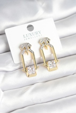 Pirinç Gold Renk Vintage Kadın Küpe Pirinç Gold Renk Vintage Kadın Küpe
